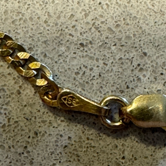 ⚜️ Gold plated Silver with rhinestones Crown necklace - Vintage Queen - Picture 10 of 14